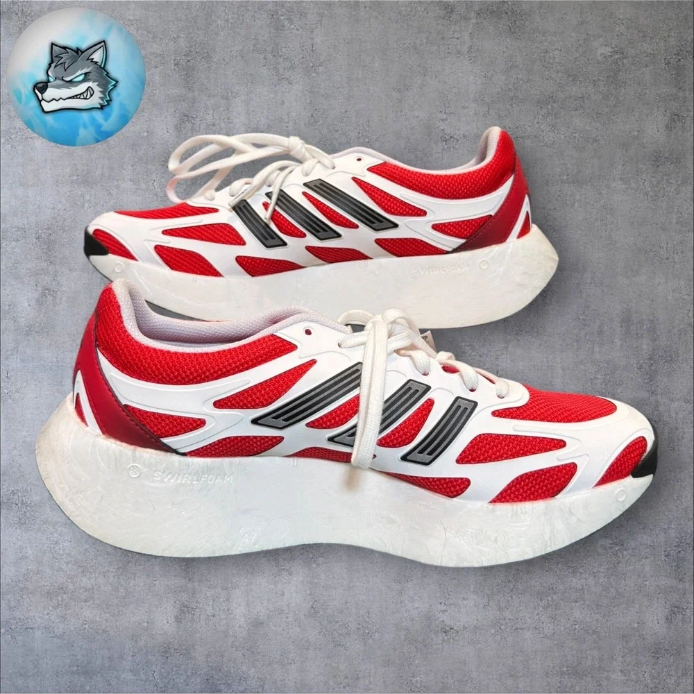 Adidas Adizero Aruku Running Casual Shoes Men's Size 10.5 White Pure Ruby JI0308